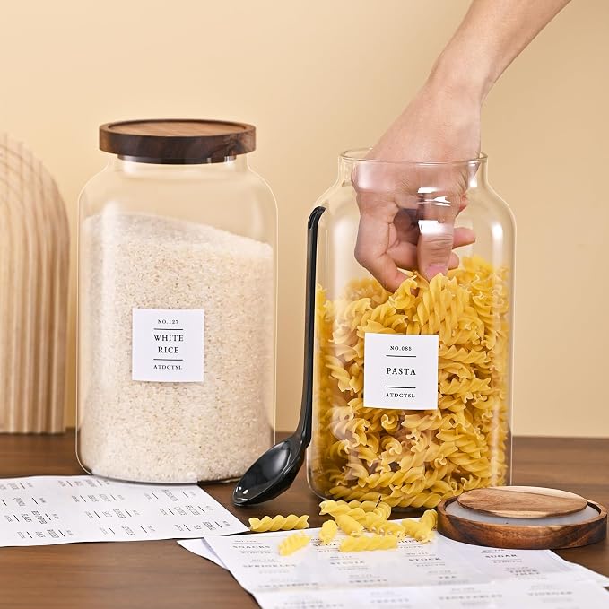 2 Pack Large Glass Storage Jars - Image 8