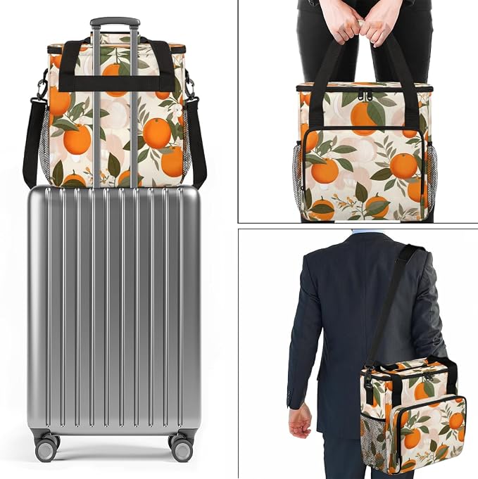 Orange Fruit Coffee Maker Travel Bag, Portable Storage Tote Bag - Image 7