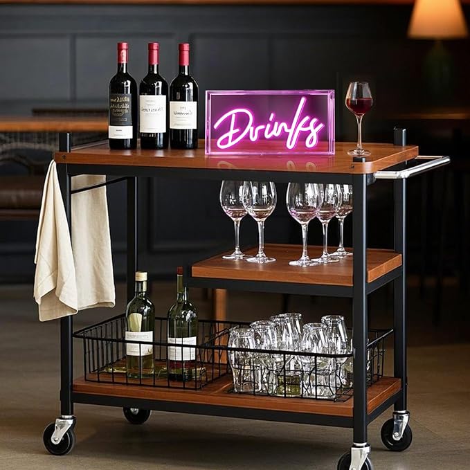 Drinks Neon Sign, Drinks Signs USB LED Desk Lightbox - Image 4