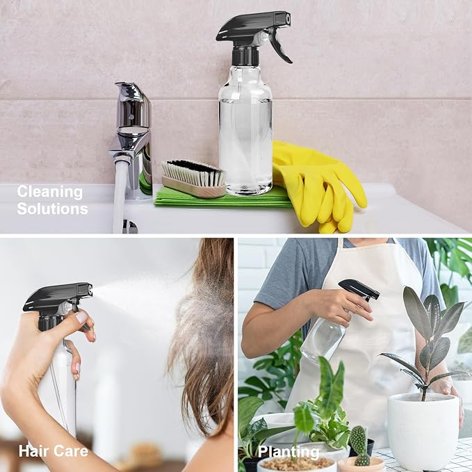 Uineko Spray Bottles 2-Pack, 10 Oz, Mist & Stream, Heavy Duty Spraying Empty - Image 7
