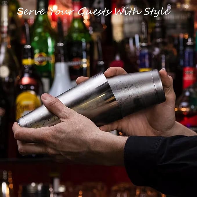 Boston Cocktail Shaker Set, Professional Bar Shaker Set Bartender Kit, - Image 7