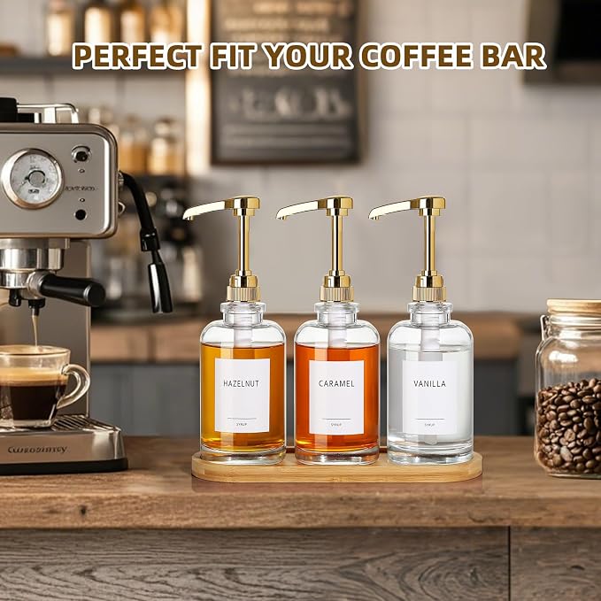 Coffee Syrup Dispenser, Glass Syrup Pump Dispenser - Image 5