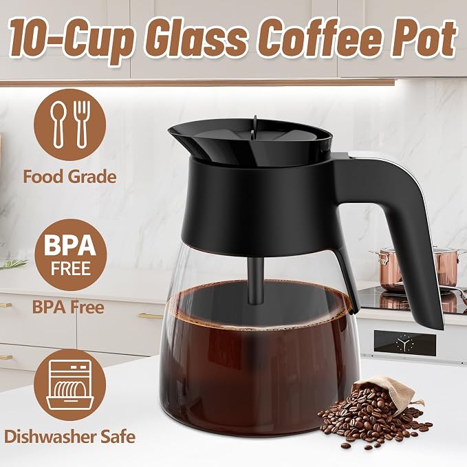 10 Cup Coffee Pot Replacement for Ninja Coffee Maker CM401 CM371 CP301 CM300 - Image 5