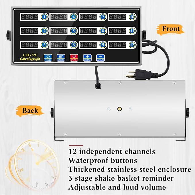 Relaxweex 1 Pack Digital Kitchen Timer, Commercial Cooking Timer - Image 2