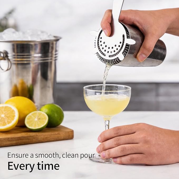 Kirecoo 2PCS Stainless Steel Cocktail Strainer, Bar Drink Strainer - Image 5