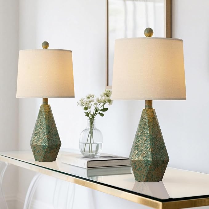 PoKat 20.25" Green Table Lamps Set of 2 - Image 9