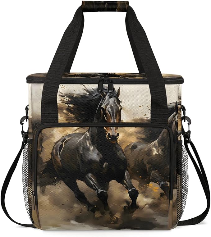 Horse Coffee Maker Carring Bag, Large Insulated Storage Organizer Case Tote Bags by Home