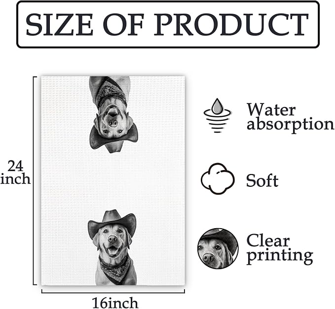 Labrador Retriever Gifts Western Dog Kitchen Towels, Gifts - Image 7