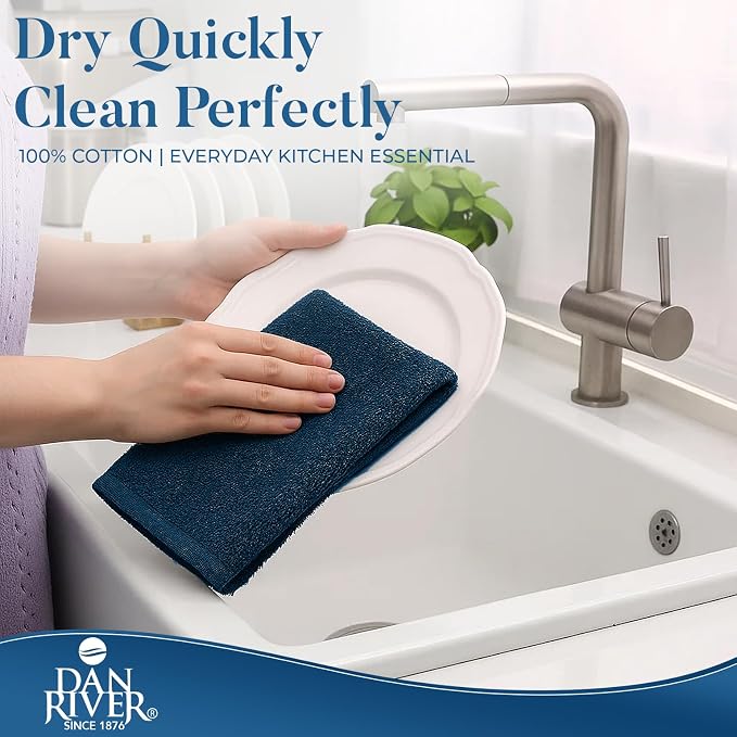 DAN RIVER Kitchen Bar Mops, 16 by 19 Inches, 100% Cotton Super Absorbent - Image 4