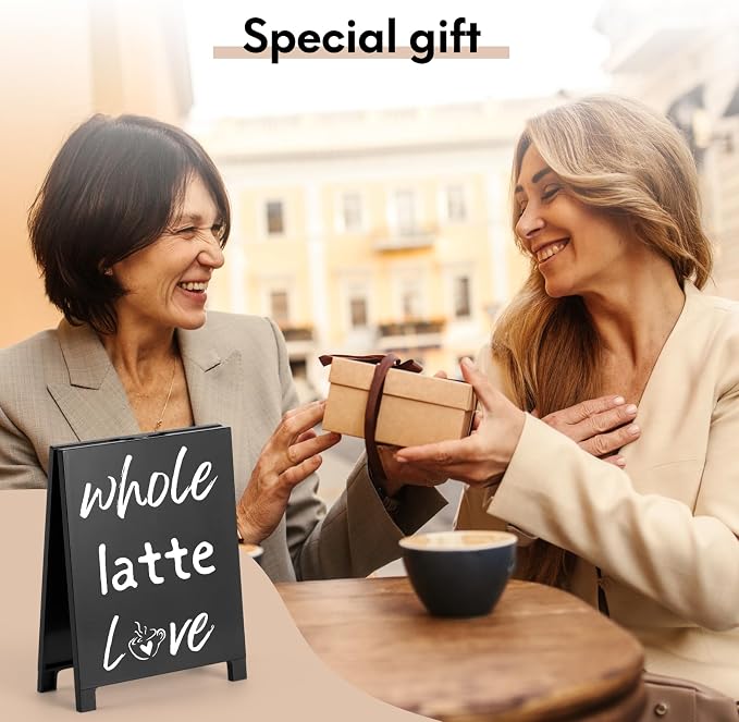 A Whole Latte Love Desk Decor Sign Retro Coffees Shop Table Display - Image 7