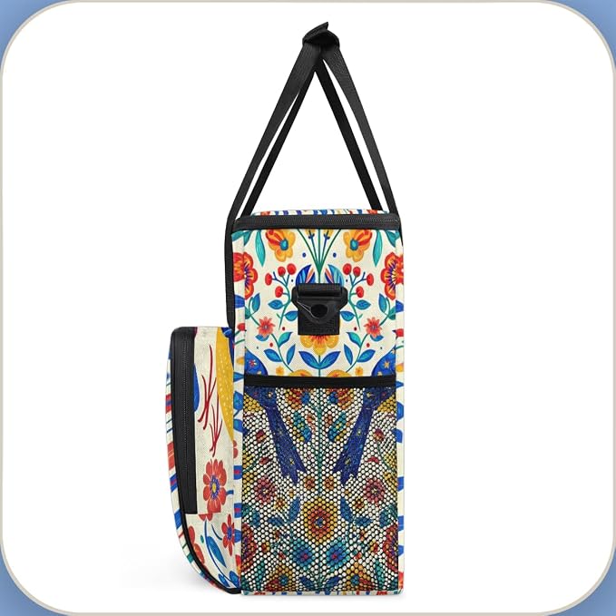Otomi Birds Coffee Maker Travel Bag, Portable Storage Tote Bag - Image 4