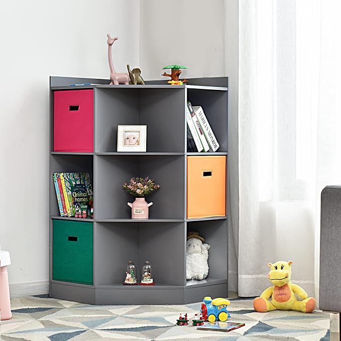 HONEY JOY Kids Toy Storage Organizer, 9-Cubby Toy Bin Organization Storage - Image 2