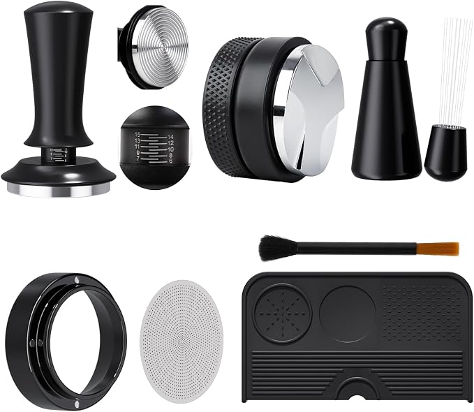 7 PCS Espresso Accessories, 54mm Espresso Tamper Tools, Coffee Distributor by ENLOY