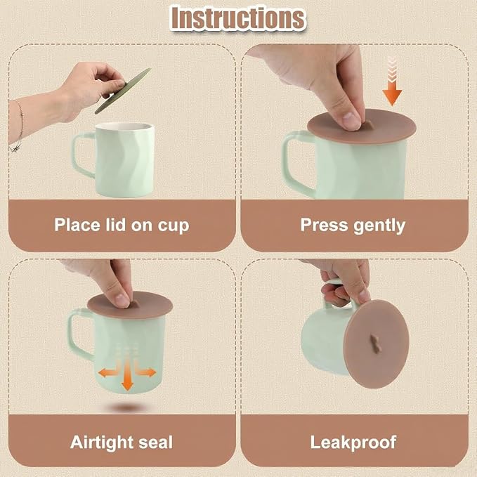 flower Silicone Cup Covers, Flexible Mug Covers, Tea Pots, Hot Cup Lids - Image 6