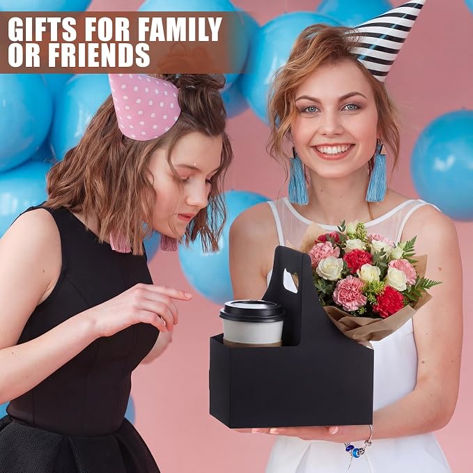 Dunzoom Black 60 Pcs 2 Cups Drink Carrier - Image 3
