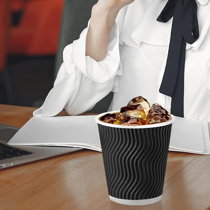 Lamosi 500 Pack Disposable Coffee Cups 10 OZ, Paper Coffee Cups - Image 5