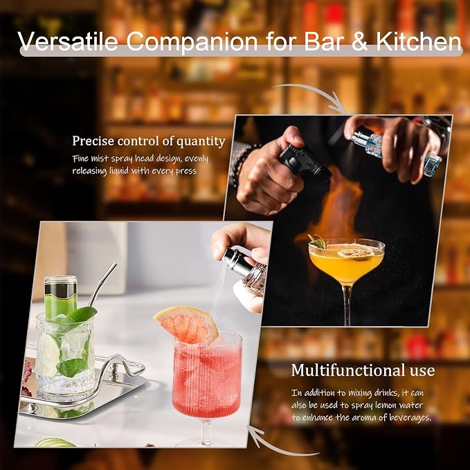 Cocktail Atomizer Spray Bottle, 30ml Vermouth Atomizer Sprayer, Bitters & - Image 6