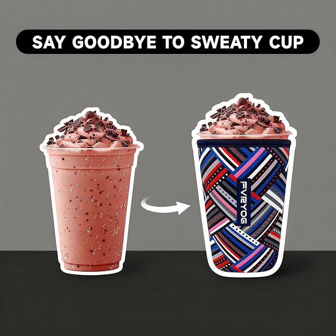 Reusable Insulated Neoprene Iced Coffee Sleeves - Image 3