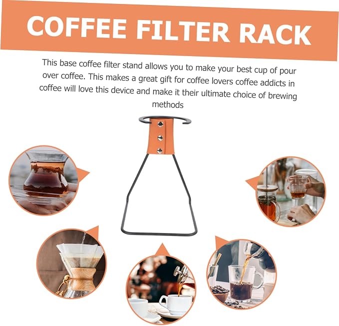 1pc Metal Coffee Dripper Stand for Home Office Iron Base Filter Cup Rack - Image 3
