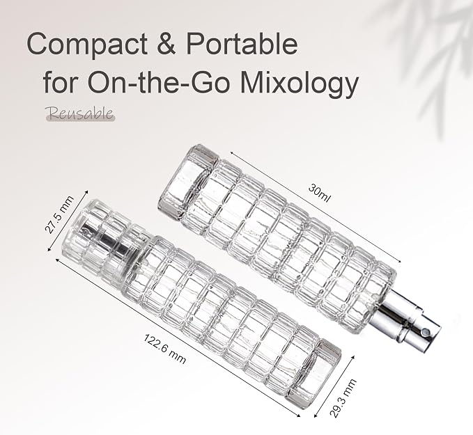 Cocktail Atomizer & RDT Spray Bottle 2 Pack, 30ml Glass Fine Mister - Image 4