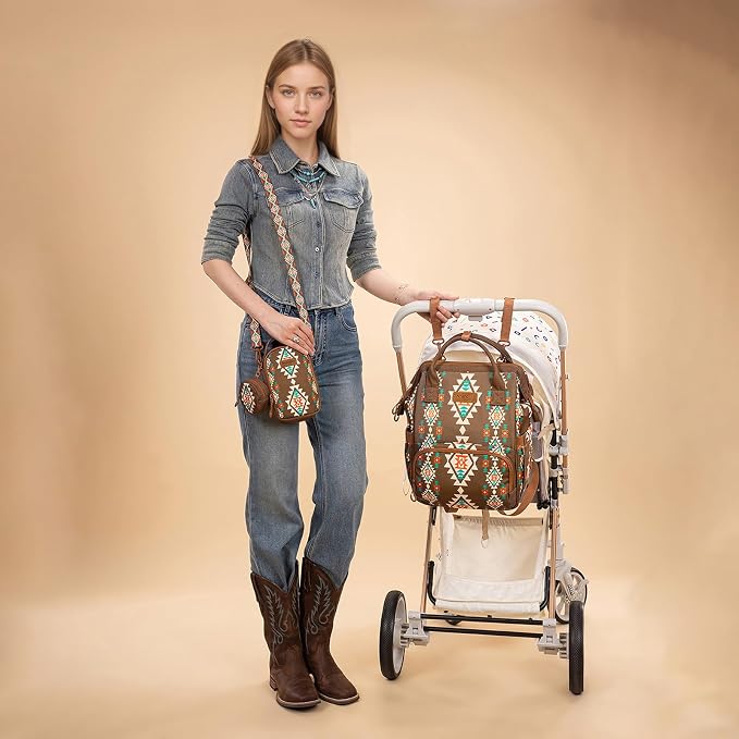 Montana West Wrangler Callie Diaper Bag Backpack - Image 5