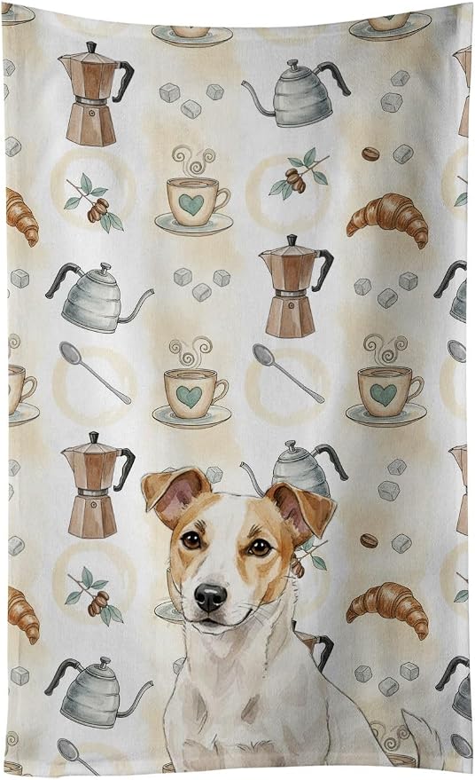 Caroline's Treasures White and Tan Jack Russell Terrier Coffee Bar Kitchen by CarolinesTreasures
