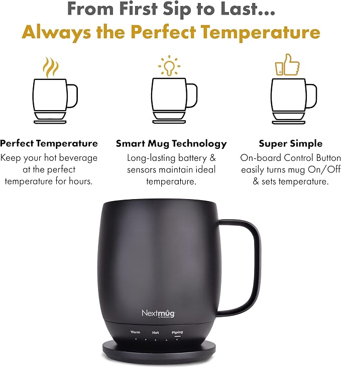 Nextmug - Temperature-Controlled, Self-Heating Coffee Mug - Image 2