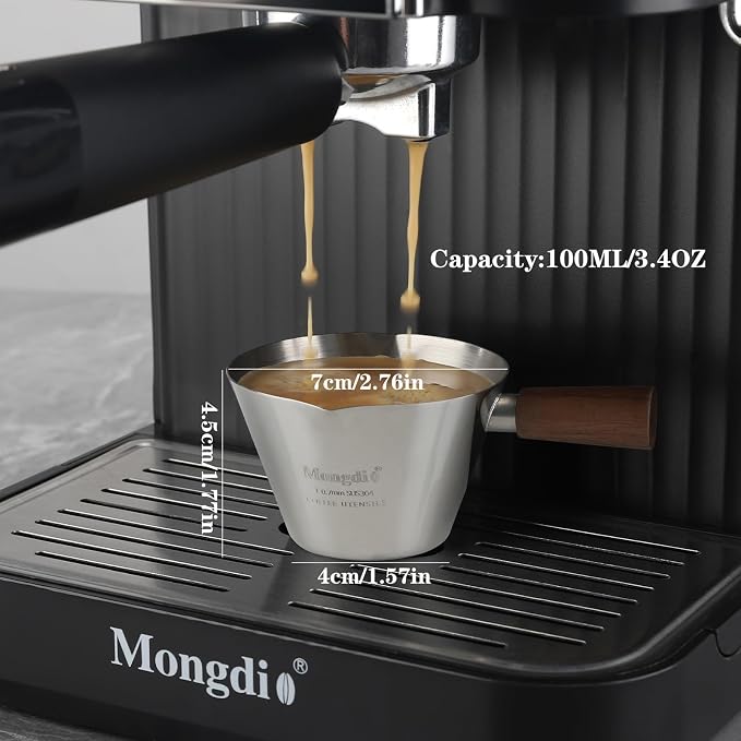 Mongdio Espresso Measuring Cup, Stainless Steel Espresso Shot Cups - Image 4
