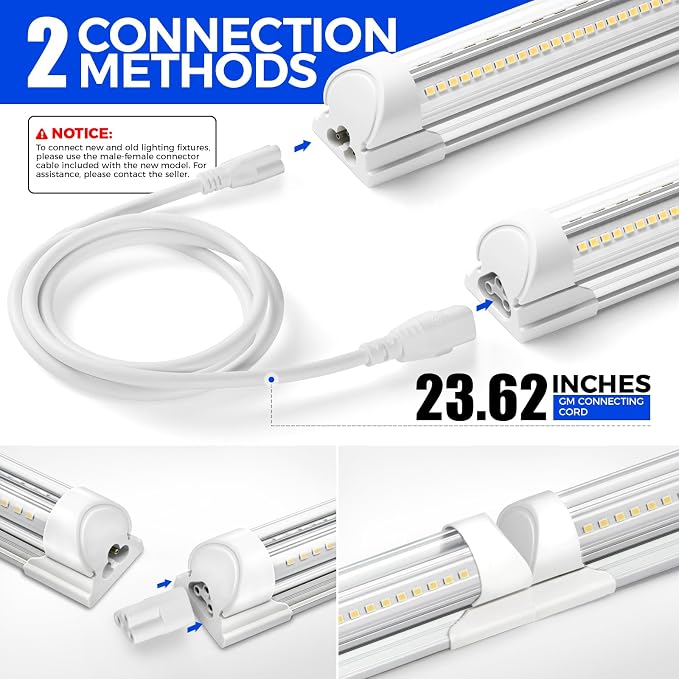 Barrina 5000K 1.5FT LED Shop Light, T8 Under Cabinet Lighting, Tube Light - Image 8