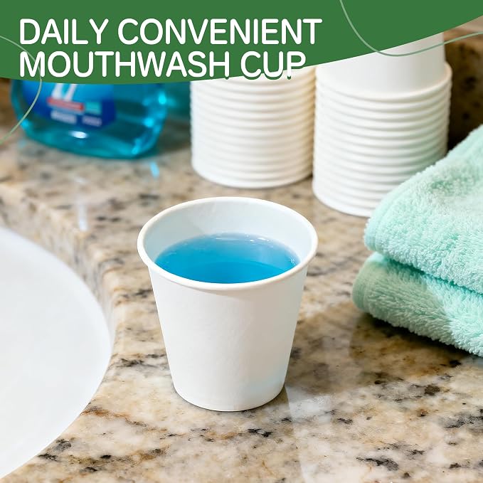 600 Pack 3 oz Paper Cups, Small Coffee Cups, Disposable Mini Bathroom Mouthwash - Image 4