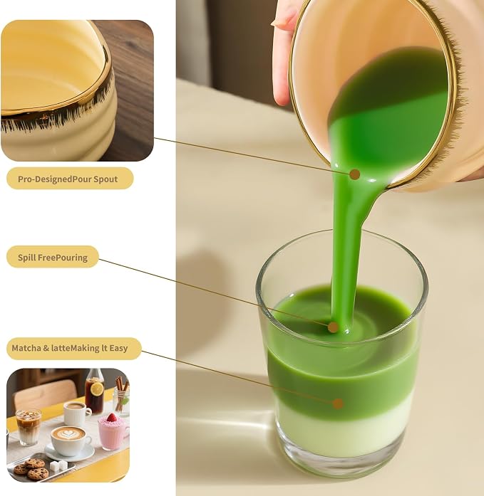 XiaoQuilismic-Matcha Whisk Set: Bamboo blender, matcha bowl, cute stand - Image 4