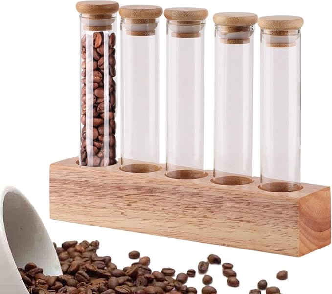Single Dose Coffee Bean Storage Tubes Glass Coffee Beans Storage Containers - Image 6