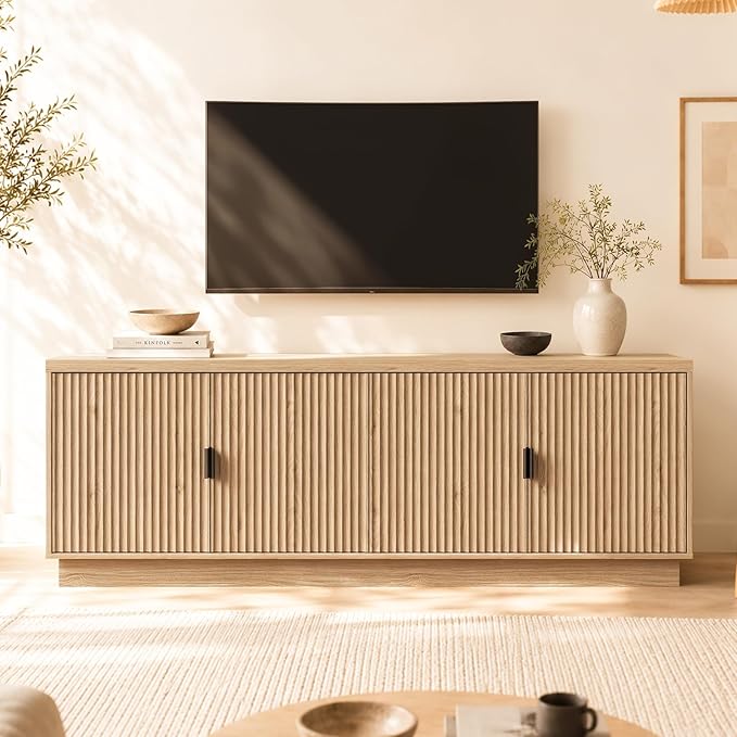 Fatmok 68" TV Stand for 75 Inch TV, Modern Entertainment Centers - Image 3
