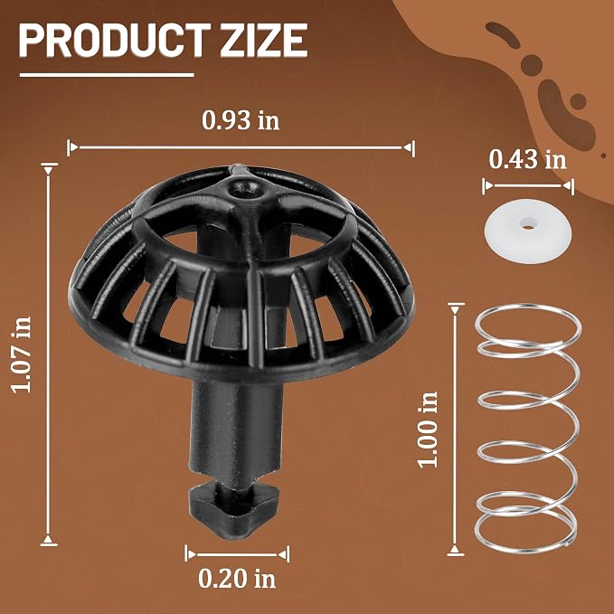 Coffee Replacement Brew Basket Spring Loaded Stopper Kits - Image 3