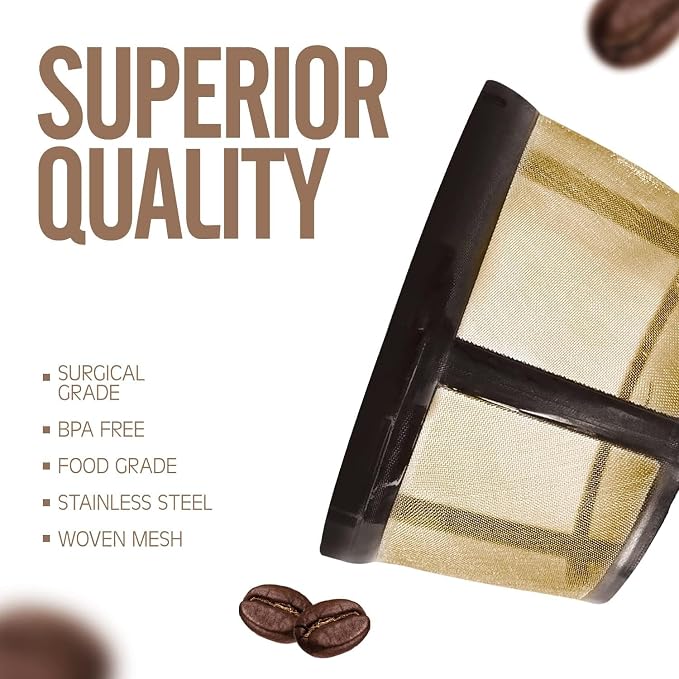 Reusable 4-5 Cup Basket Coffee Filter Fits Mr. Coffee, Hamilton Beach Coffee - Image 3