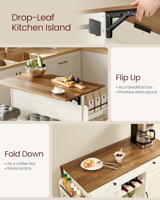 VASAGLE Mobile Kitchen Island - Image 3