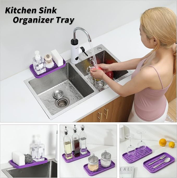 MicoYang Silicone Kitchen Sink Organizer Tray - Image 3
