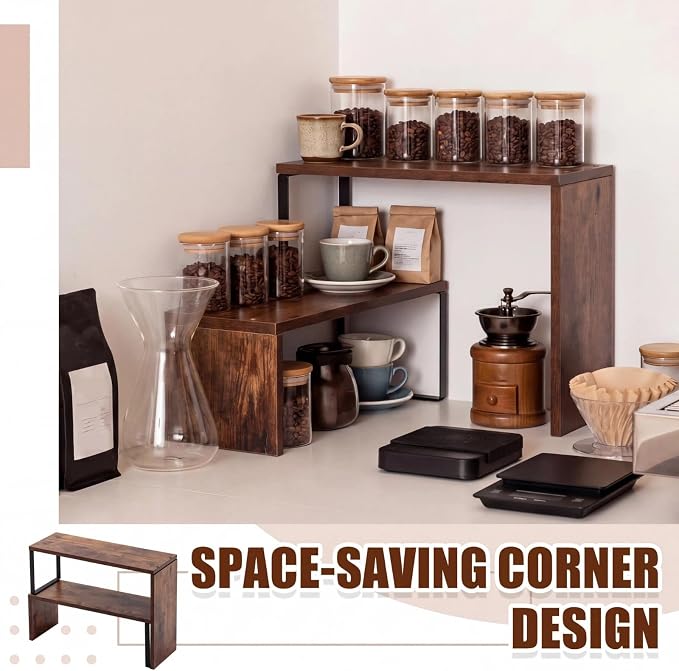 Nuanchu 2 Pack 2-Tier Kitchen Countertop Organizer, Spice Rack Cabinet - Image 6
