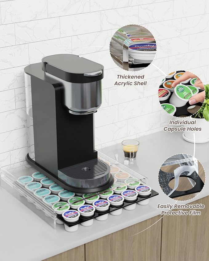 K Cup Holder, Coffee Pod Holder Drawer Capsule Display Storage - Image 5