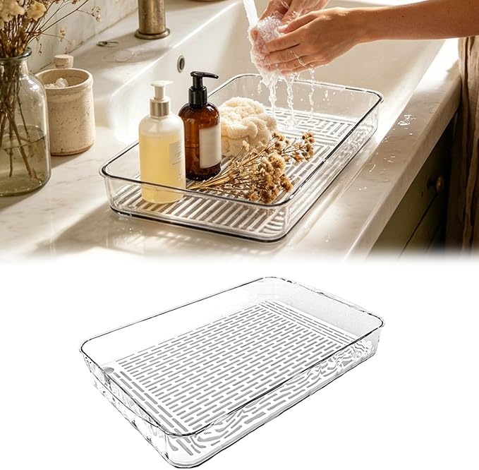 Plastic Drain Tray Bottle Cup Dish Drying Rack - Image 8