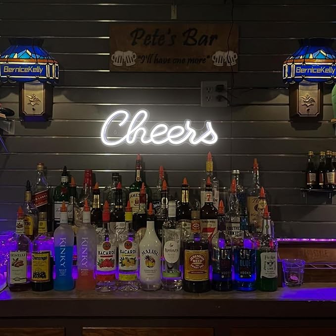 Cheers Neon Sign for Wall Decor, LED Neon Bar Light Sign, USB Powered Wall Neon - Image 2
