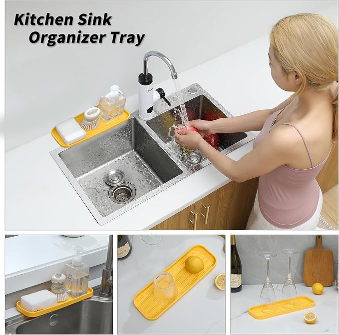 MicoYang Silicone Kitchen Sink Organizer Tray - Image 3