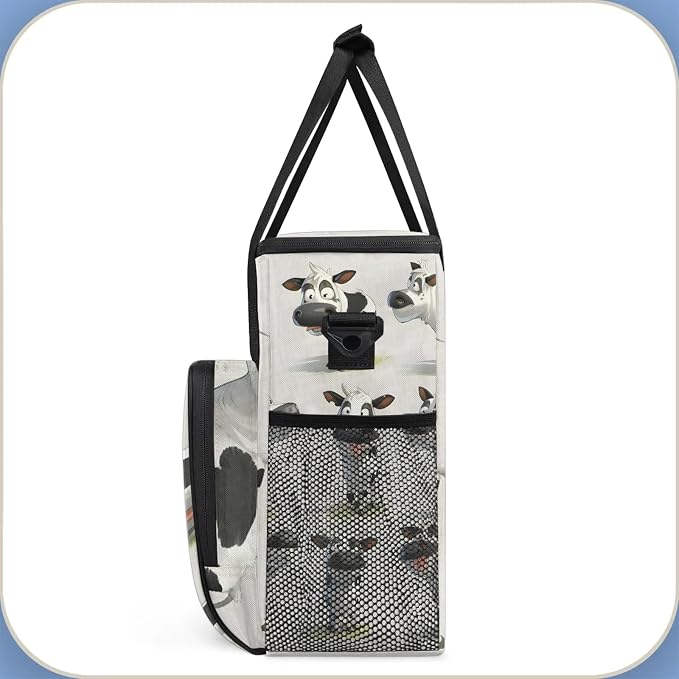 Cow Farm Animal Coffee Maker Carring Bag, Large Insulated Storage Organizer - Image 4