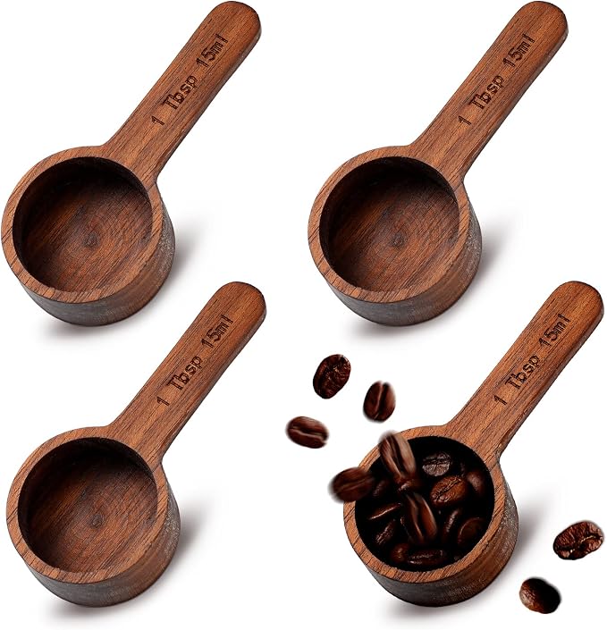 Skyley 4 Pcs Coffee Wooden Scoop by Skyley