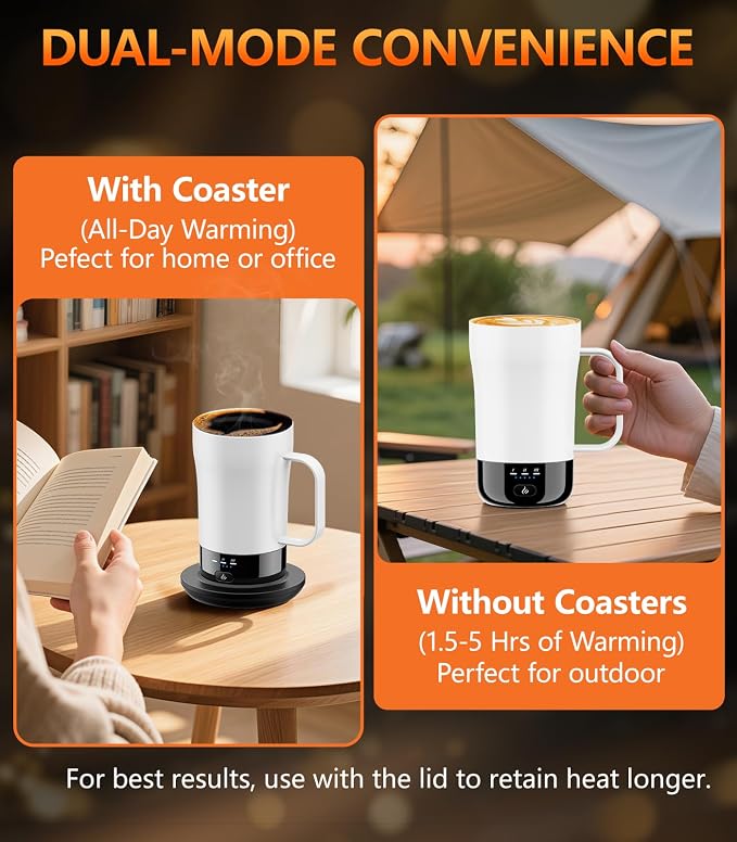 Self-Heating Coffee Mug, 14oz Heated Coffee Mug - Image 3