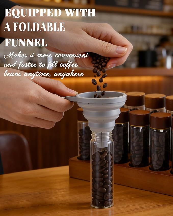 Coffee Tubes, Single Dose Coffee Bean Storage Kit - Image 5