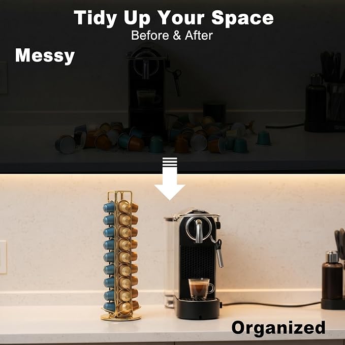 Coffee Pod Holder for Nespresso OriginalLine, Rotating Coffee Capsule Storage - Image 4