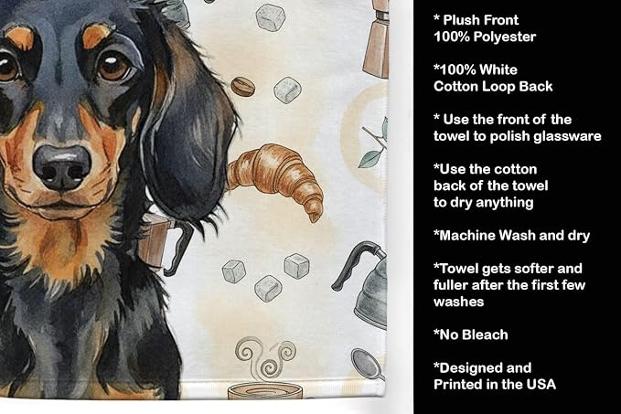 Caroline's Treasures Longhaired Black and Tan Dachshund Coffee Bar Kitchen - Image 4