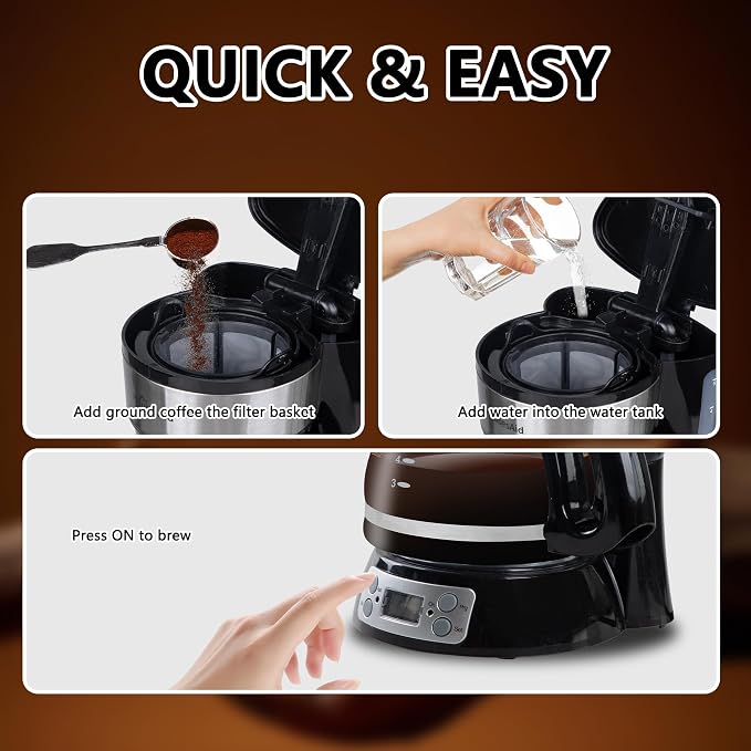 5-Cup Programmable Drip Coffee Maker - Image 3