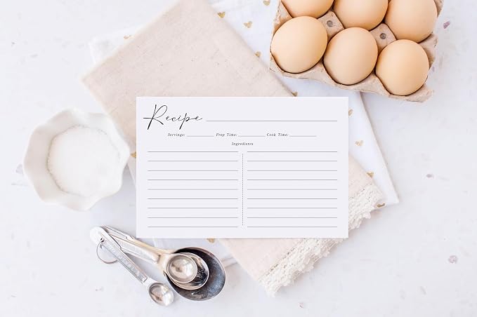 Recipe Cards, 4x6 Recipe Cards for Bridal Shower and Weddings, Double-Sided - Image 4
